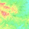 Mapa topográfico Calçado, altitud, relieve