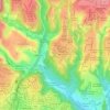 Mapa topográfico Zona 7 de Villa Nueva, altitud, relieve