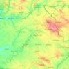 Mapa topográfico Portalegre, altitud, relieve
