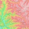 Mapa topográfico Bhuntar, altitud, relieve