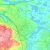Mapa topográfico Saint-André-le-Gaz, altitud, relieve