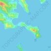 Mapa topográfico Wangi Wangi, altitud, relieve