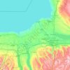 Mapa topográfico Cayuga County, altitud, relieve