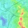 Mapa topográfico Bandar Puchong Jaya, altitud, relieve