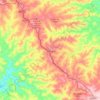Mapa topográfico Califórnia, altitud, relieve