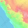 Mapa topográfico ضباء, altitud, relieve