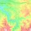 Mapa topográfico Kalbeeba, altitud, relieve