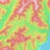 Mapa topográfico Ledro, altitud, relieve