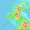 Mapa topográfico Bahía Drake, altitud, relieve