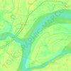 Mapa topográfico Kursela, altitud, relieve