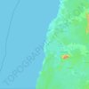 Mapa topográfico Communauté urbaine de Kribi, altitud, relieve