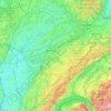 Mapa topográfico Franche-Comté, altitud, relieve