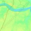 Mapa topográfico Matiari, altitud, relieve