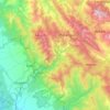 Mapa topográfico Kasauli, altitud, relieve