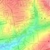 Mapa topográfico Santa Fé, altitud, relieve