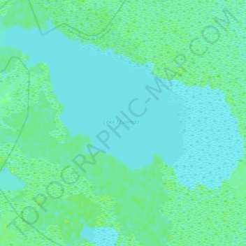 Mapa topográfico Lac Mulenda, altitud, relieve