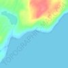 Mapa topográfico Belle Aways Cove, altitud, relieve