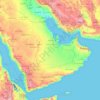 Mapa topográfico Arabia, altitud, relieve