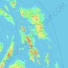 Mapa topográfico Eastern Visayas, altitud, relieve