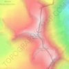 Mapa topográfico Dufourspitze (Monte Rosa), altitud, relieve
