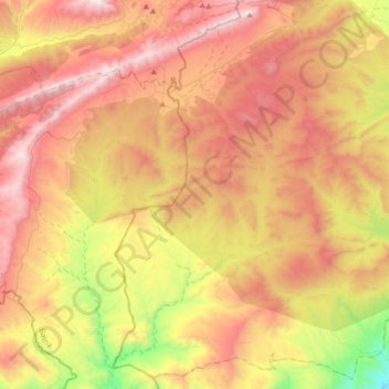 Mapa topográfico M'Sara, altitud, relieve