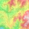 Mapa topográfico Comuna Ecoturística Cerro de Oro, altitud, relieve