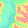 Mapa topográfico Rio Paraná, altitud, relieve