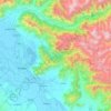 Mapa topográfico Srinagar, altitud, relieve