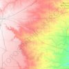 Mapa topográfico Prairie Dog Town Fork Red River, altitud, relieve