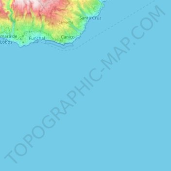 Mapa topográfico Santa Cruz, altitud, relieve