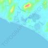 Mapa topográfico Popoyo, altitud, relieve