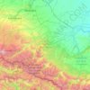 Mapa topográfico Kabardia-Balkaria, altitud, relieve