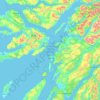 Mapa topográfico Loch Sunart to the Sound of Jura Marine Protected Area, altitud, relieve