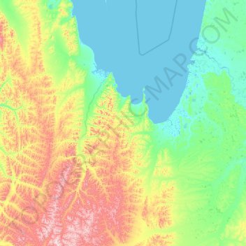 Mapa topográfico Хара-Улахский наслег, altitud, relieve