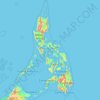 Mapa topográfico Filipinas, altitud, relieve