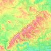 Mapa topográfico Buckinghamshire, altitud, relieve