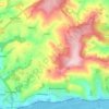 Mapa topográfico Bishopsteignton, altitud, relieve