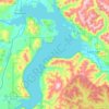Mapa topográfico Lake Pend Oreille, altitud, relieve