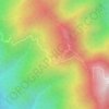 Mapa topográfico Bukit Larut, altitud, relieve