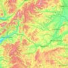 Mapa topográfico VC47 Montgomeryshire, altitud, relieve