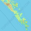 Mapa topográfico Gwaii Haanas National Park Reserve and Haida Heritage Site, altitud, relieve