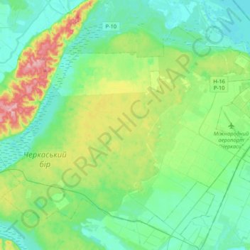 Mapa topográfico Руськополянська сільська громада, altitud, relieve