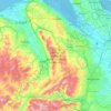 Mapa topográfico Clwydian Range and Dee Valley National Landscape, altitud, relieve