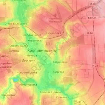 Mapa topográfico Подольский район, altitud, relieve
