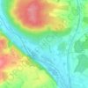 Mapa topográfico Sommerach, altitud, relieve