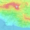 Mapa topográfico Sonsonate, altitud, relieve