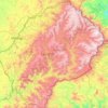 Mapa topográfico Lesoto, altitud, relieve