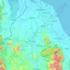 Mapa topográfico Kelantan River, altitud, relieve