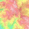 Mapa topográfico Ansel Adams Wilderness, altitud, relieve