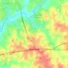 Mapa topográfico Waxhaw, altitud, relieve